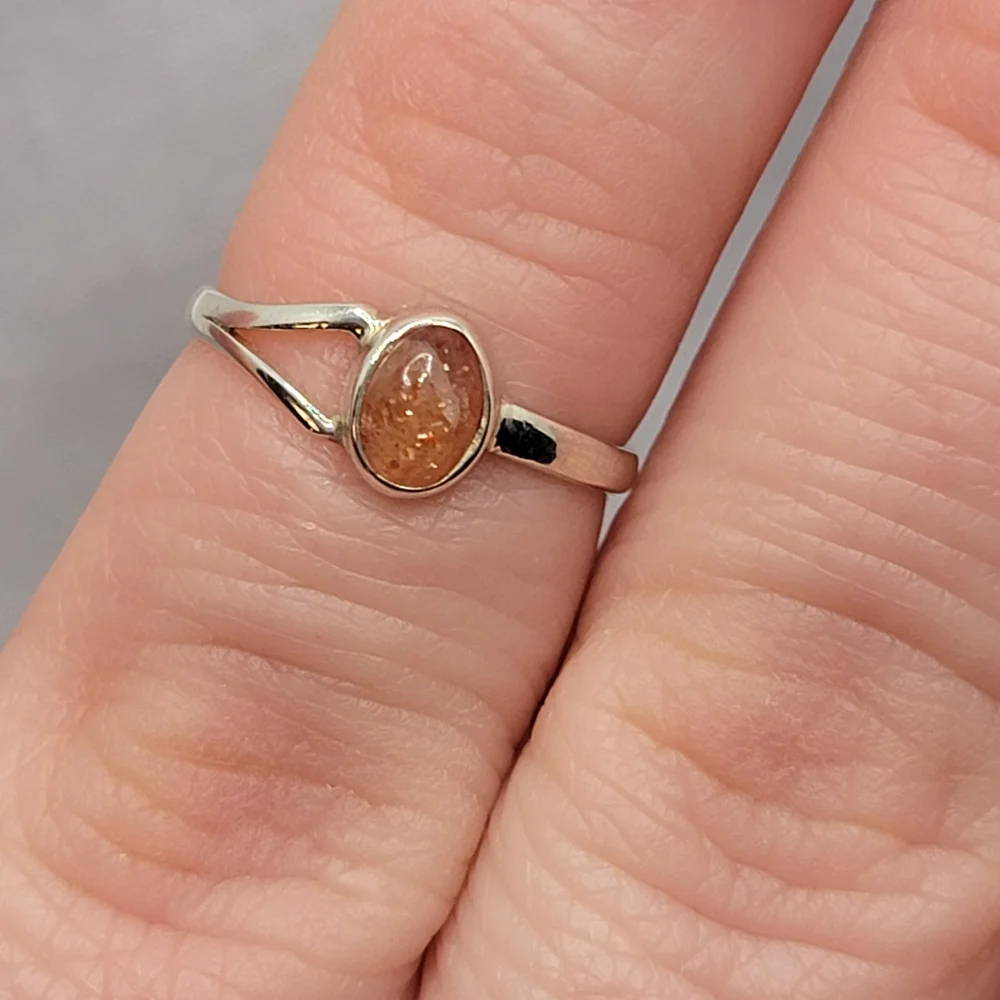 925 Sterling Silver sterling sunstone